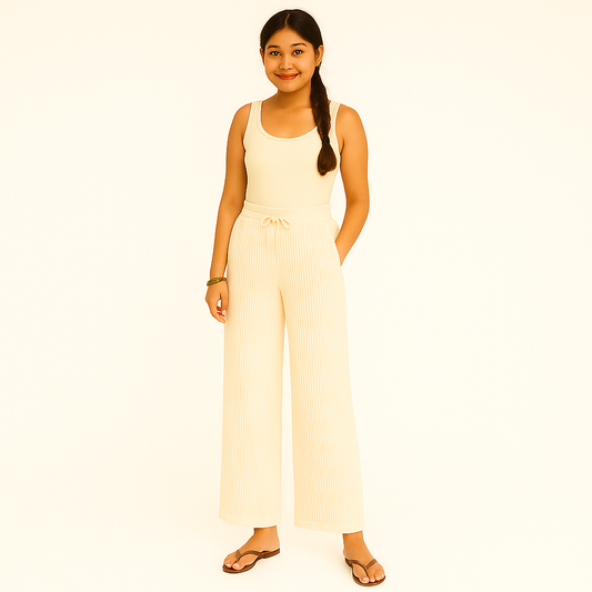 Striped Ribbed Women’s Plazo