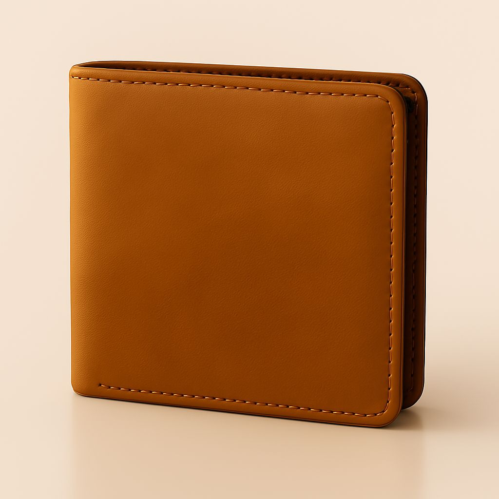 Premium Bi-Fold Wallet – Tan & Black Leather Finish