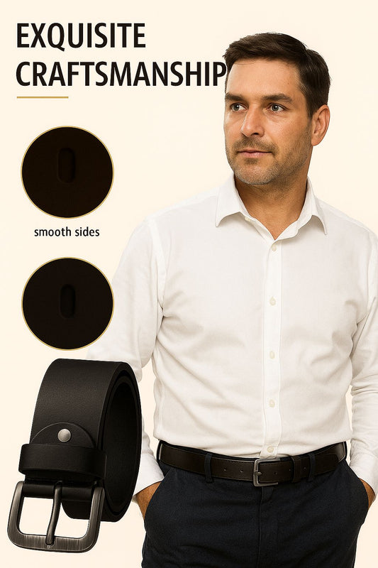 Classic Premium Black Belt – Men
