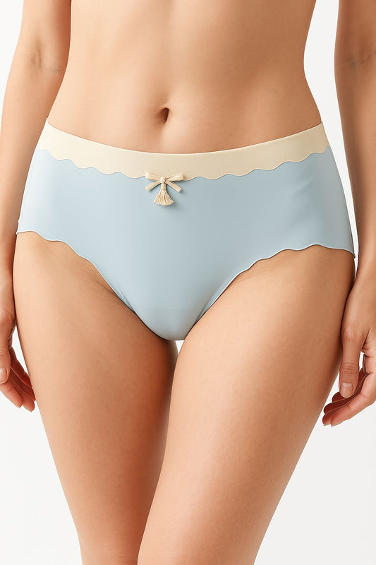 Women's Free Size Seamless Panty – Soft Lycra Cotton Blend, Breathable & Stretchable, Off - White - MAXPORO