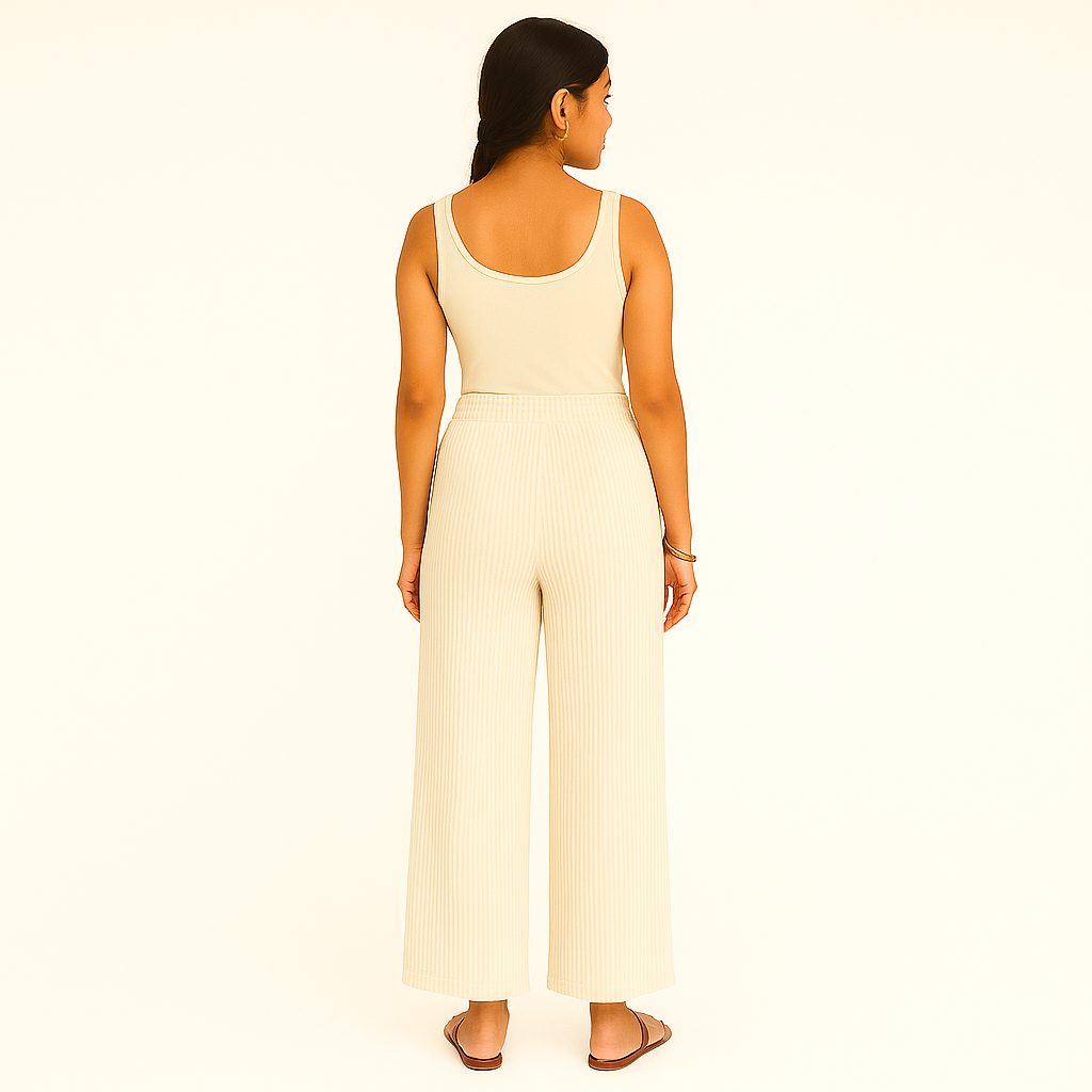 Striped Ribbed Women’s Plazo