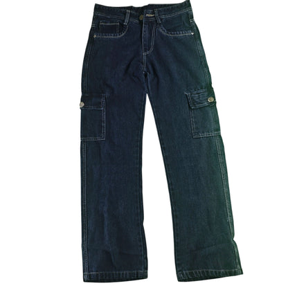Cargo Denim Jeans with Multi-Pockets