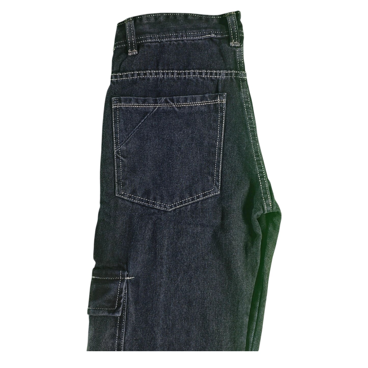 Cargo Denim Jeans with Multi-Pockets