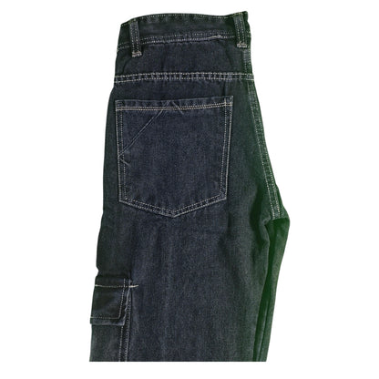Cargo Denim Jeans with Multi-Pockets