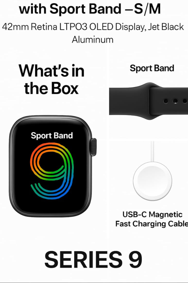 Series 9 Smartwatch – AMOLED Display | Fitness Tracker | Wireless Charging