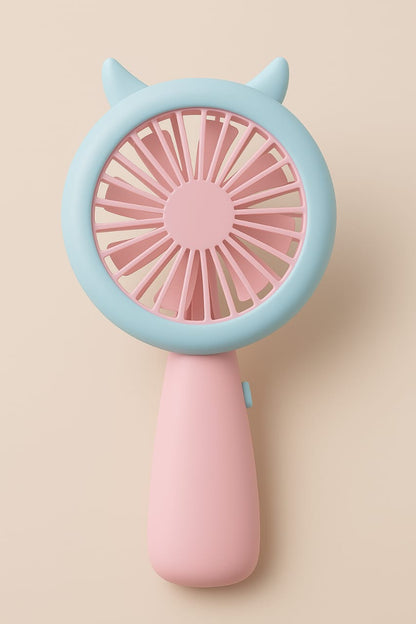 Cute Portable USB Rechargeable Mini Fan for Kids & Travel – Whisper Quiet, Compact Design , Lighting
