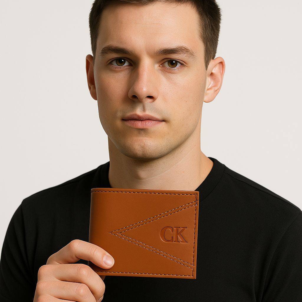 Premium Brown Bi-Fold Leather Wallet for Men