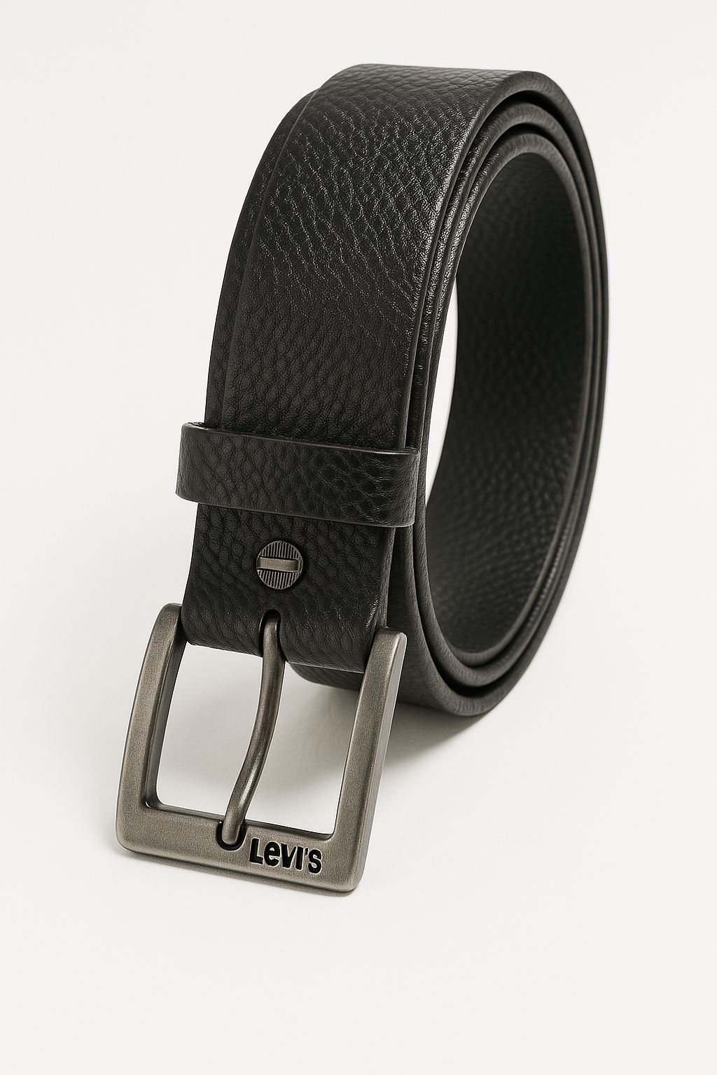 Premium Black Pebble‑Grain Leather Belt – Unbreakable Style