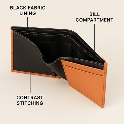 Premium Brown Bi-Fold Leather Wallet for Men
