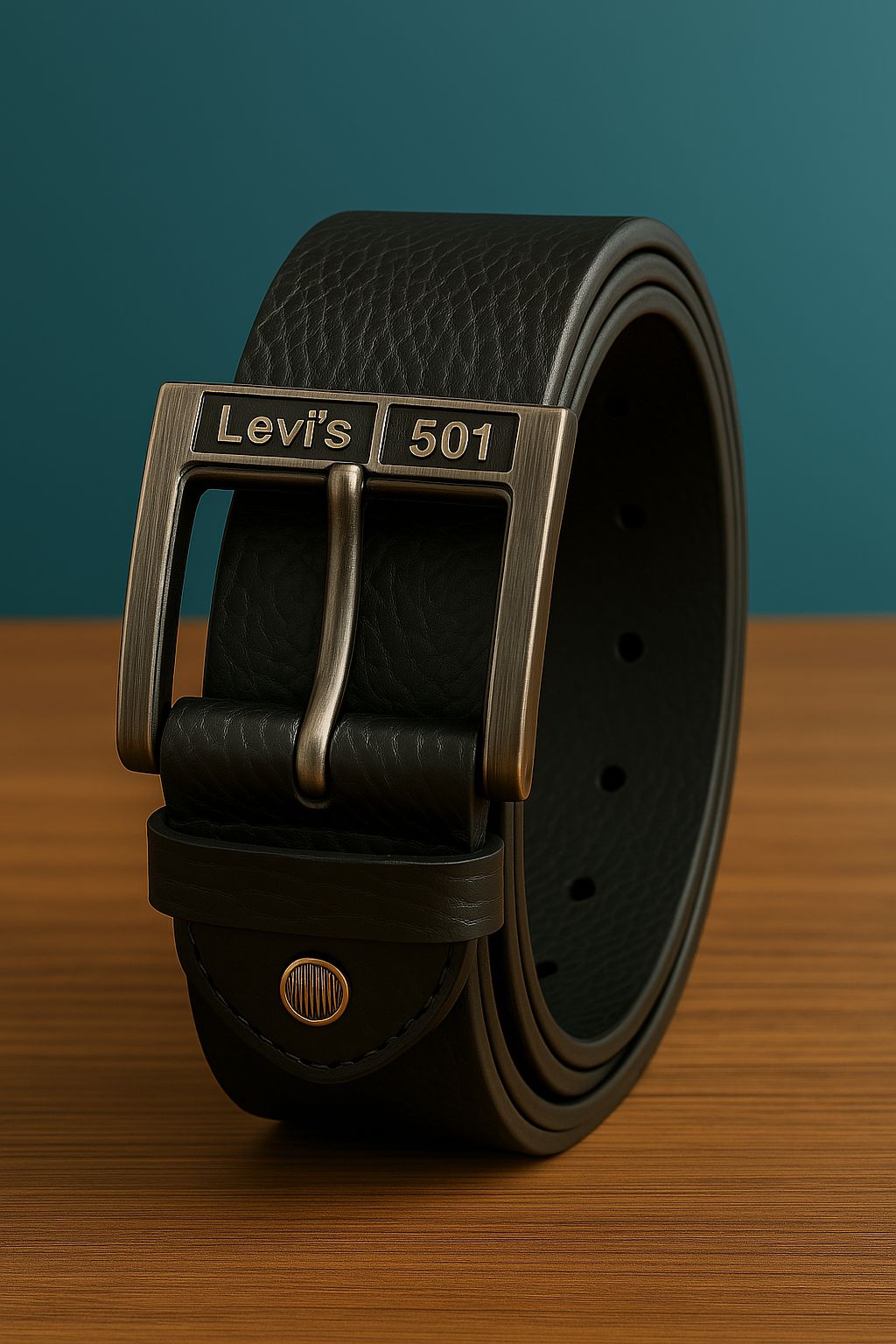 Premium Black Pebble‑Grain Leather Belt – Unbreakable Style