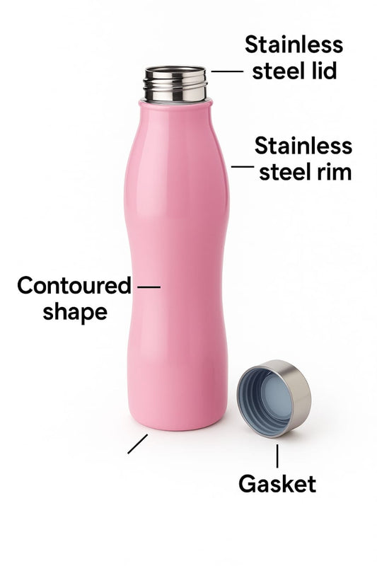 Sleek Insulated Bottle – 900ml Stainless Steel Cap | Hot & Cold Flask | Leak-Proof | Stylish Colors